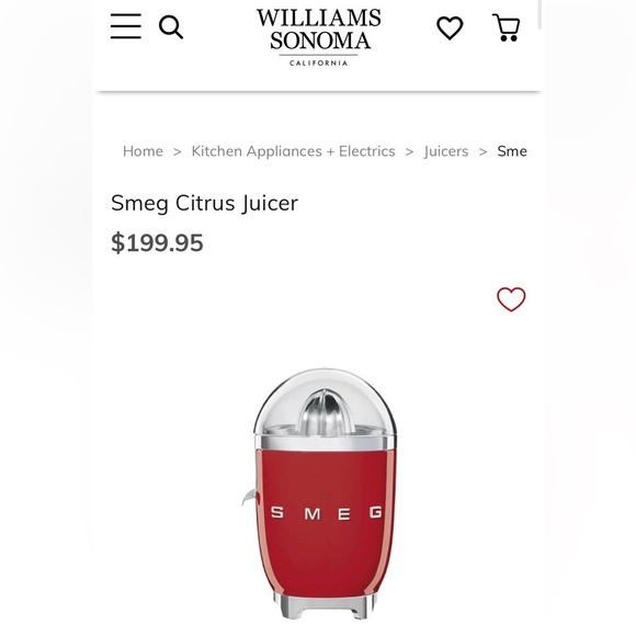 SMEG citrus juicer comes with box - Picture 1 of 2